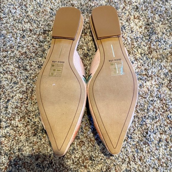 Dolce Vita Embroidered Floral Mules - Pink and Orange - Picture 3 of 5